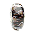 Ogerbeads Gold Allure Sparklehearts black and white and gold glass Bead by The Alternative Bead. Your official Ogerbeads Retailer from Germany