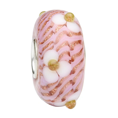 Ogerbeads Cotton Candy Flower Weave pink glass Bead by The Alternative Bead. Your official Ogerbeads Retailer from Germany