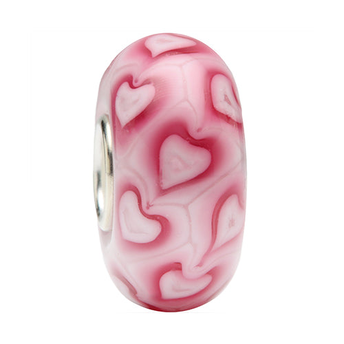 Ogerbeads Cerise Lovehearts pink glass Bead by The Alternative Bead. Your official Ogerbeads Retailer from Germany