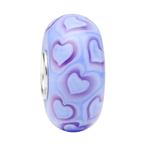Ogerbeads Desirable Lovehearts blue and purple glass Bead by The Alternative Bead. Your official Ogerbeads Retailer from Germany