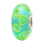 Ogerbeads Tropical Callas blue and green glass Bead by The Alternative Bead. Your official Ogerbeads Retailer from Germany