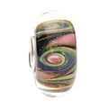 Ogerbeads Pink Nebula Swirls pink; green glass Bead by The Alternative Bead. Your official Ogerbeads Retailer from Germany