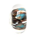 Ogerbeads Luxurious Pixiedust black and blue and gold glass Bead by The Alternative Bead. Your official Ogerbeads Retailer from Germany