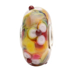 Ogerbeads Mahogany FlowerStone floral; beige; green; red glass Bead by The Alternative Bead. Your official Ogerbeads Retailer from Germany