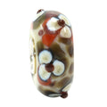 Ogerbeads Cappuccino FlowerStone beige and brown glass Bead by The Alternative Bead. Your official Ogerbeads Retailer from Germany