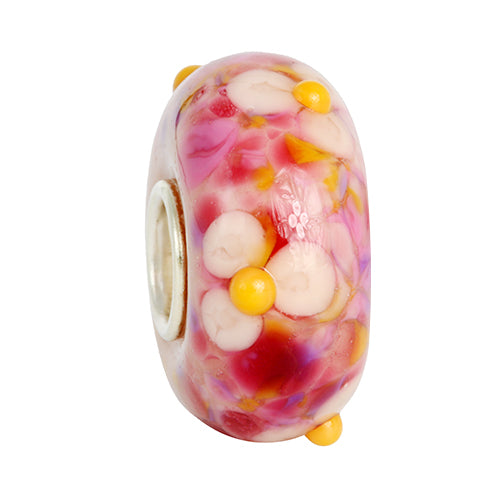 Ogerbeads Passion Fruit FlowerStone pink glass Bead by The Alternative Bead. Your official Ogerbeads Retailer from Germany