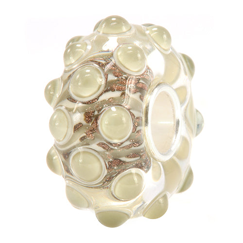 Ogerbeads Clay Pixiedust Drops beige and gold glass Bead by The Alternative Bead. Your official Ogerbeads Retailer from Germany