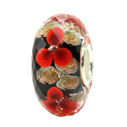  Ogerbeads Lipstick Onyx Gold Flowers Fragments Bead by The Alternative Bead 