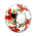 Ogerbeads Lipstick Onyx Gold Flowers Fragments black and red and gold glass Bead by The Alternative Bead. Your official Ogerbeads Retailer from Germany