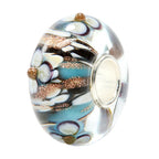 Ogerbeads Luxurious Pixiedust Flowers black and blue and gold glass Bead by The Alternative Bead. Your official Ogerbeads Retailer from Germany