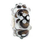 Ogerbeads Obsidian Lace brown and white and black glass Bead by The Alternative Bead. Your official Ogerbeads Retailer from Germany