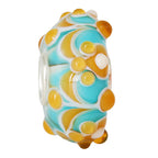 Ogerbeads Walk on the Beach Lace blue and orange glass Bead by The Alternative Bead. Your official Ogerbeads Retailer from Germany