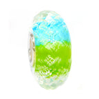 Ogerbeads Tropical Moonlight Fragments blue and green and glow-in-the-dark glass Bead by The Alternative Bead. Your official Ogerbeads Retailer from Germany