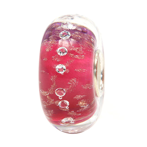 Ogerbeads Brilliant Rose Diamonds Pixiedust red and pink and gold glass Bead by The Alternative Bead. Your official Ogerbeads Retailer from Germany