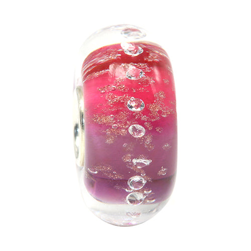Ogerbeads Brilliant Rose Diamonds Pixiedust red and pink and gold glass Bead by The Alternative Bead. Your official Ogerbeads Retailer from Germany