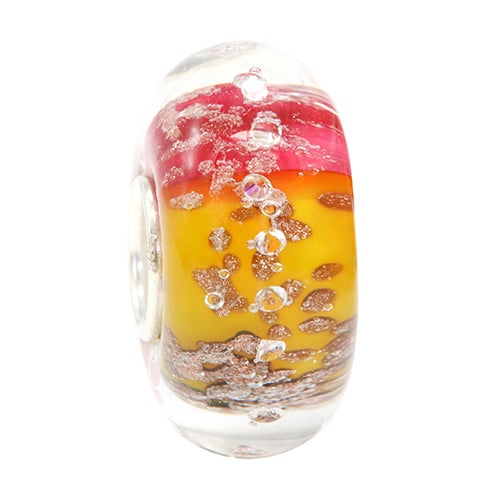 Ogerbeads Sunset Diamonds Pixiedust red and yellow and gold glass Bead by The Alternative Bead. Your official Ogerbeads Retailer from Germany