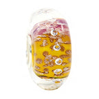 Ogerbeads Boho Diamonds Pixiedust pink and orange and gold glass Bead by The Alternative Bead. Your official Ogerbeads Retailer from Germany