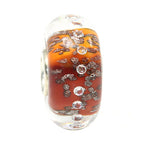 Ogerbeads Candy Apple Diamonds Pixiedust red and orange and gold glass Bead by The Alternative Bead. Your official Ogerbeads Retailer from Germany