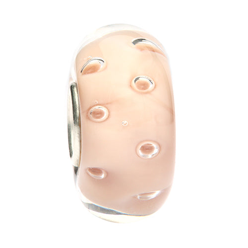 Ogerbeads Salmon Dewdrops pink and beige glass Bead by The Alternative Bead. Your official Ogerbeads Retailer from Germany