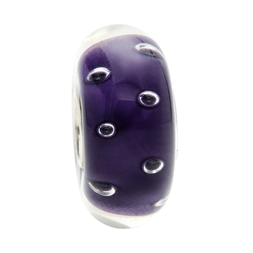 Ogerbeads Aubergine Dewdrops purple glass Bead by The Alternative Bead. Your official Ogerbeads Retailer from Germany