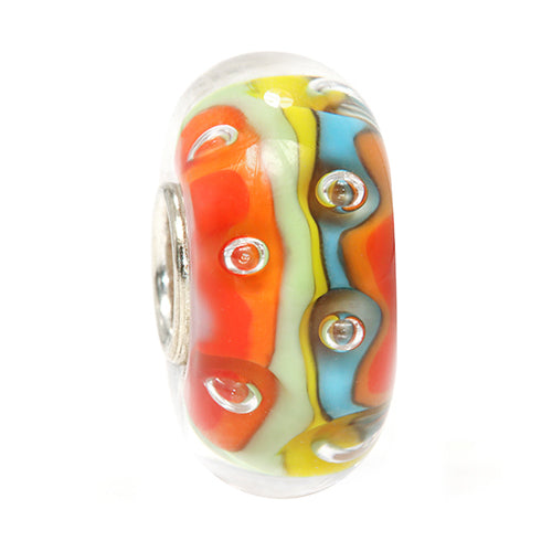 Ogerbeads Vibrant Spinkles orange and multicolor glass Bead by The Alternative Bead. Your official Ogerbeads Retailer from Germany