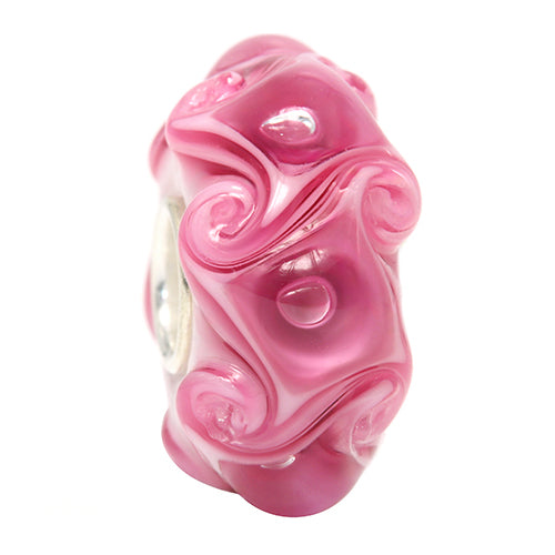Ogerbeads Cerise Bubbles Twister pink glass Bead by The Alternative Bead. Your official Ogerbeads Retailer from Germany