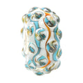 Ogerbeads Beach House Confetti white and blue and orange glass Bead by The Alternative Bead. Your official Ogerbeads Retailer from Germany