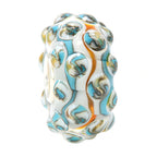 Ogerbeads Beach House Confetti white and blue and orange glass Bead by The Alternative Bead. Your official Ogerbeads Retailer from Germany