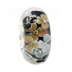 Ogerbeads Luxurious Flowers black and gold and white glass Bead by The Alternative Bead. Your official Ogerbeads Retailer from Germany
