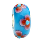 Ogerbeads Cherry Blossom Flower Bunch Dark red and blue glass Bead by The Alternative Bead. Your official Ogerbeads Retailer from Germany