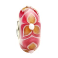 Ogerbeads Maple Pink Passion Flowers pink and beige glass Bead by The Alternative Bead. Your official Ogerbeads Retailer from Germany