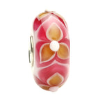 Ogerbeads Maple Pink Passion Flowers pink and beige glass Bead by The Alternative Bead. Your official Ogerbeads Retailer from Germany