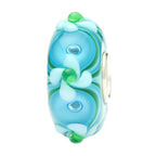 Ogerbeads SeaFoam Flower Twister blue and green glass Bead by The Alternative Bead. Your official Ogerbeads Retailer from Germany