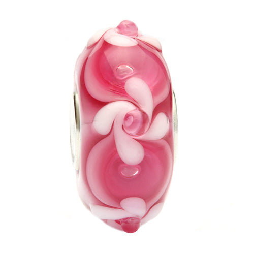 Ogerbeads Cerise Flower Twister pink and red glass Bead by The Alternative Bead. Your official Ogerbeads Retailer from Germany