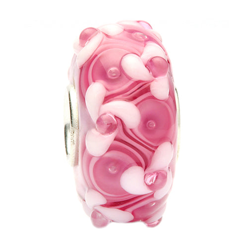 Ogerbeads Cerise Flower Field pink glass Bead by The Alternative Bead. Your official Ogerbeads Retailer from Germany