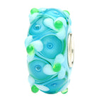 Ogerbeads SeaFoam Flower Field blue and green glass Bead by The Alternative Bead. Your official Ogerbeads Retailer from Germany