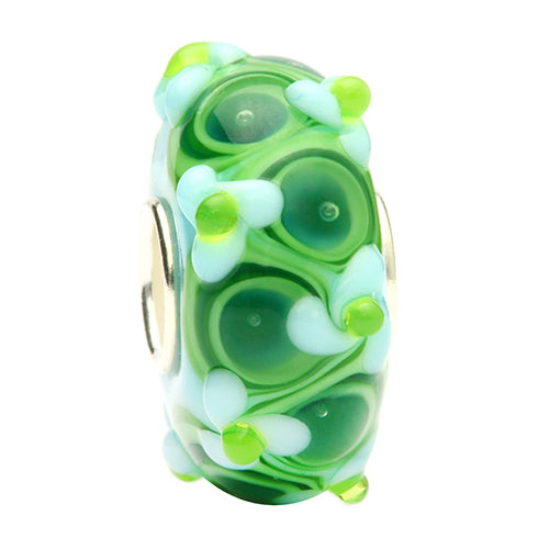 Ogerbeads Bermuda Flower Field green glass Bead by The Alternative Bead. Your official Ogerbeads Retailer from Germany