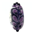 Ogerbeads Purple Glitter Blue Leaf Dots black; purple glass Bead by The Alternative Bead. Your official Ogerbeads Retailer from Germany