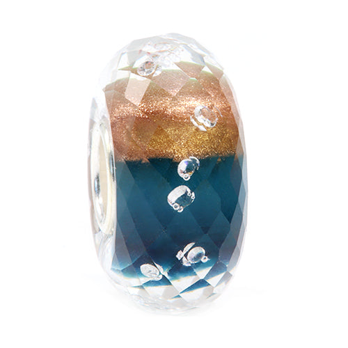 Ogerbeads Sacramento Gold Diamond Fragments gold and blue glass Bead by The Alternative Bead. Your official Ogerbeads Retailer from Germany