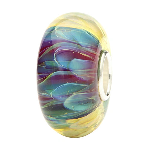 Ogerbeads Exotic Chrysantium blue and yellow glass Bead by The Alternative Bead. Your official Ogerbeads Retailer from Germany