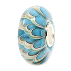 Ogerbeads Beach House Chrysantium blue and beige glass Bead by The Alternative Bead. Your official Ogerbeads Retailer from Germany