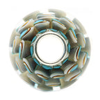 Ogerbeads Beach House Chrysantium blue and beige glass Bead by The Alternative Bead. Your official Ogerbeads Retailer from Germany