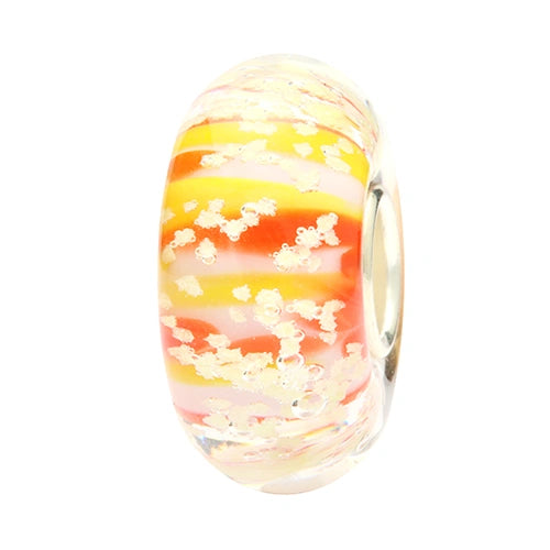 Ogerbeads Vitality Moonlight orange; yellow; glow-in-the-dark glass Bead by The Alternative Bead. Your official Ogerbeads Retailer from Germany