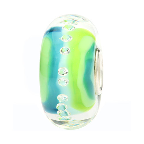 Ogerbeads Bermuda Diamonds green and blue glass Bead by The Alternative Bead. Your official Ogerbeads Retailer from Germany