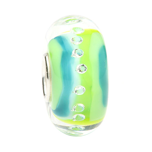 Ogerbeads Bermuda Diamonds green and blue glass Bead by The Alternative Bead. Your official Ogerbeads Retailer from Germany