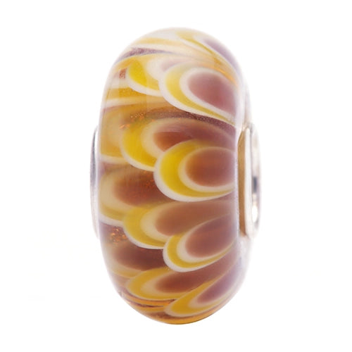 Ogerbeads Boho Chrysantium brown and beige and yellow glass Bead by The Alternative Bead. Your official Ogerbeads Retailer from Germany
