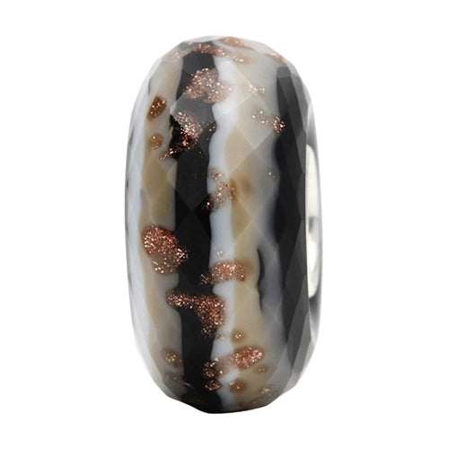 Ogerbeads Goldstone Coffee Fragments white; black; gold glass Bead by The Alternative Bead. Your official Ogerbeads Retailer from Germany