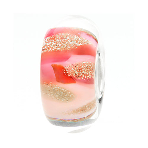 Ogerbeads Sweetheart GoldRush red and gold and pink glass Bead by The Alternative Bead. Your official Ogerbeads Retailer from Germany