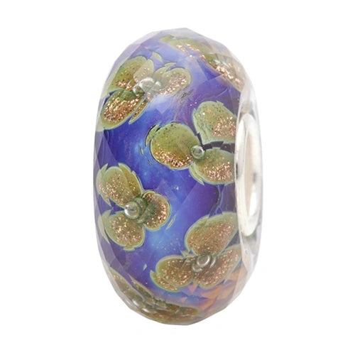 Ogerbeads Colorado Sparkle Clover Fragments blue; gold glass Bead by The Alternative Bead. Your official Ogerbeads Retailer from Germany