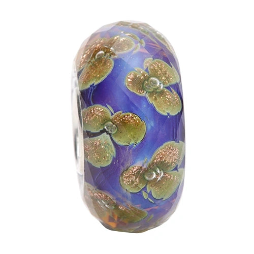 Ogerbeads Colorado Sparkle Clover Fragments blue; gold glass Bead by The Alternative Bead. Your official Ogerbeads Retailer from Germany